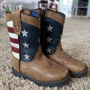 Patriotic Star Kids Boots